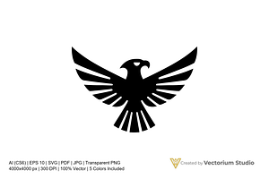 Minimalist Eagle Wings Logo, a Branding & Logo Template by Vectorium Studio
