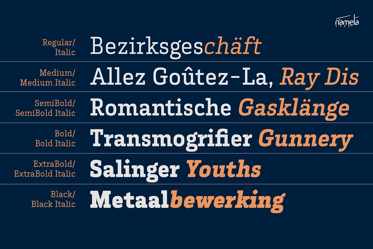 Kibtah, Contemporary Slab-Serif Font, a Slab Serif Font by Namela Studio (Photo 4 of 9)