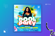 Pool Party Flyer Canva Template, a Flyer Template by PeetalyStudioDesigns (Thumbnail 2 of 5)