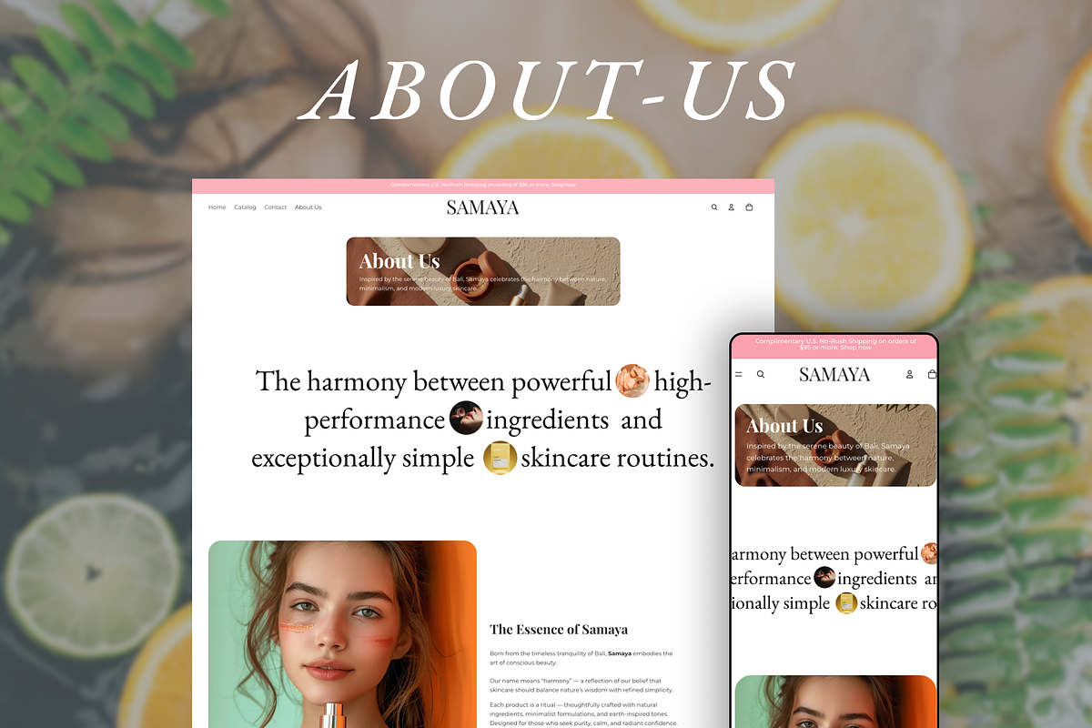 Samaya - Natural Skincare Theme, a Shopify Template by AtelierDuVow (Photo 7 of 10)