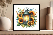 Rustic Watercolor Sunflower Wedding, an Illustration by DreamCafeArt (Thumbnail 5 of 5)
