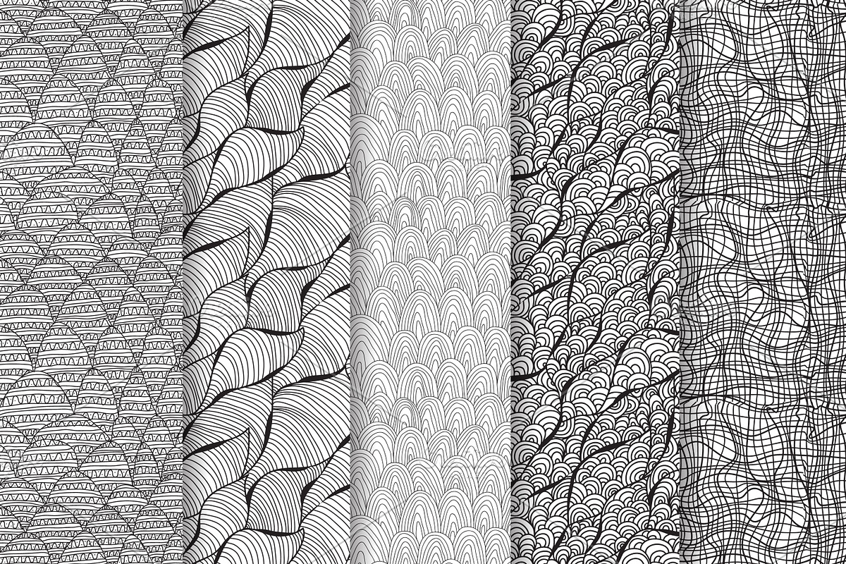 15 Wave Seamless Patterns Set preview 3