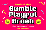 Gumble Playful Brush, a Handwritten Font by QR Design Studio (Thumbnail 1 of 9)