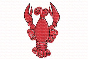 Mardi gras crawfish clipart