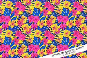 Neon Hawaiian Print Digital Paper