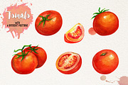 Watercolor Vegetables, Herbs, an Animal Illustration by Graphobia (Thumbnail 2 of 12)