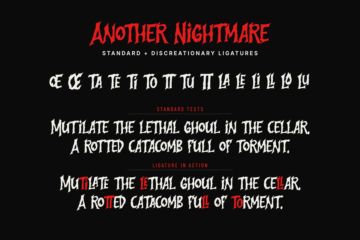 Another Nightmare - Horror Font, a Blackletter Font by agnyhasyastudio (Photo 13 of 16)