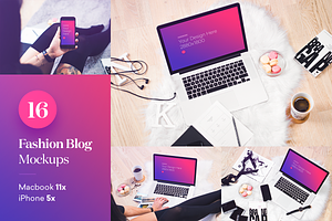 16 PSD Mockups Fashion Blog