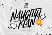 Naughty Klan - Street Type, a Font by ikiiko (Thumbnail 1 of 8)
