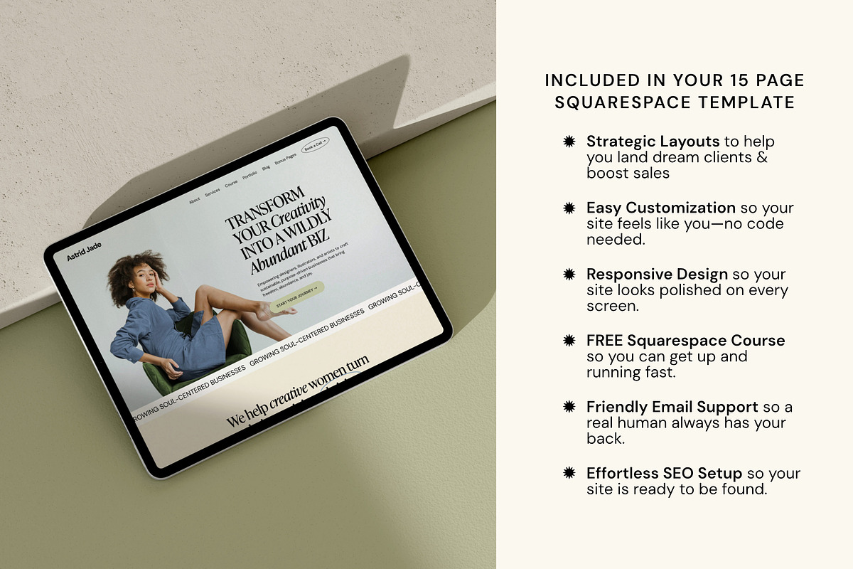 Astrid Squarespace 7.1 Template, a Squarespace Template by Studio Heythere (Photo 2 of 8)