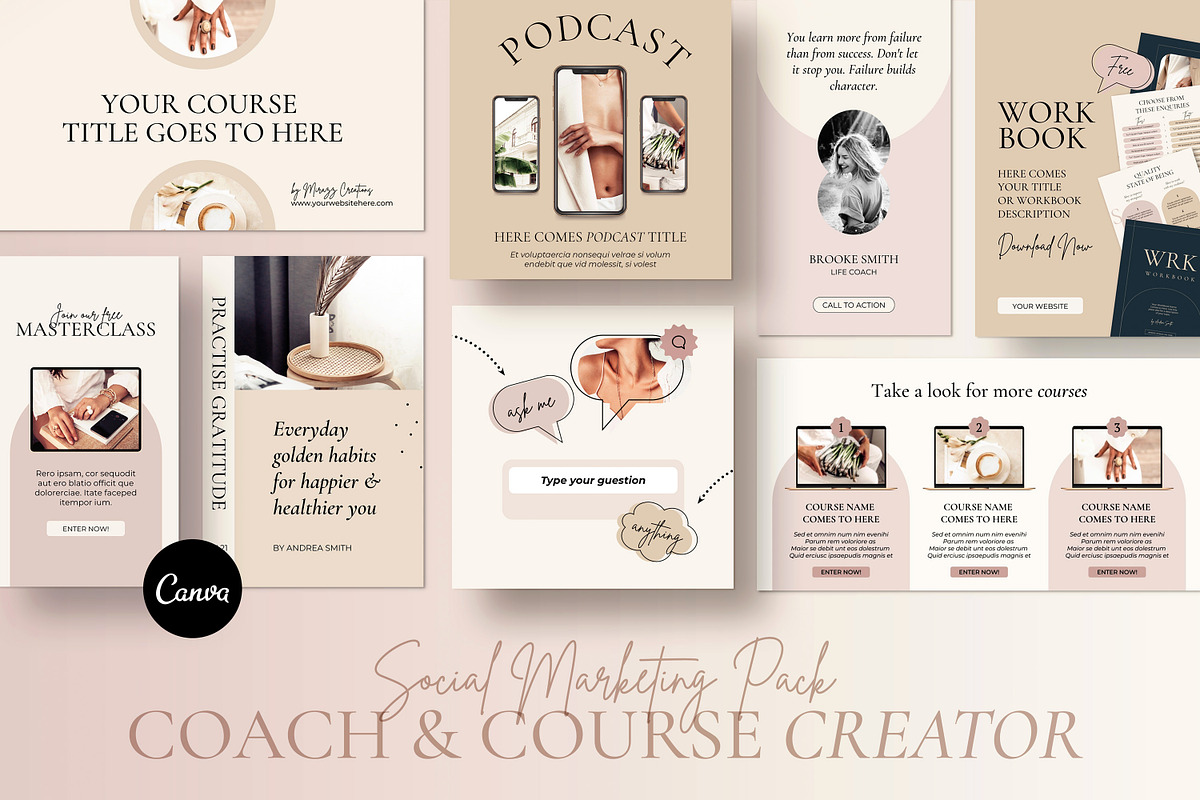 Coach & Course Creator Social Pack, a Social Media Template by Mirazz (Photo 13 of 13)