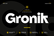 Gronik - Geometric Display Sans, a Sans Serif Font by Ainun Jinan (Thumbnail 1 of 9)