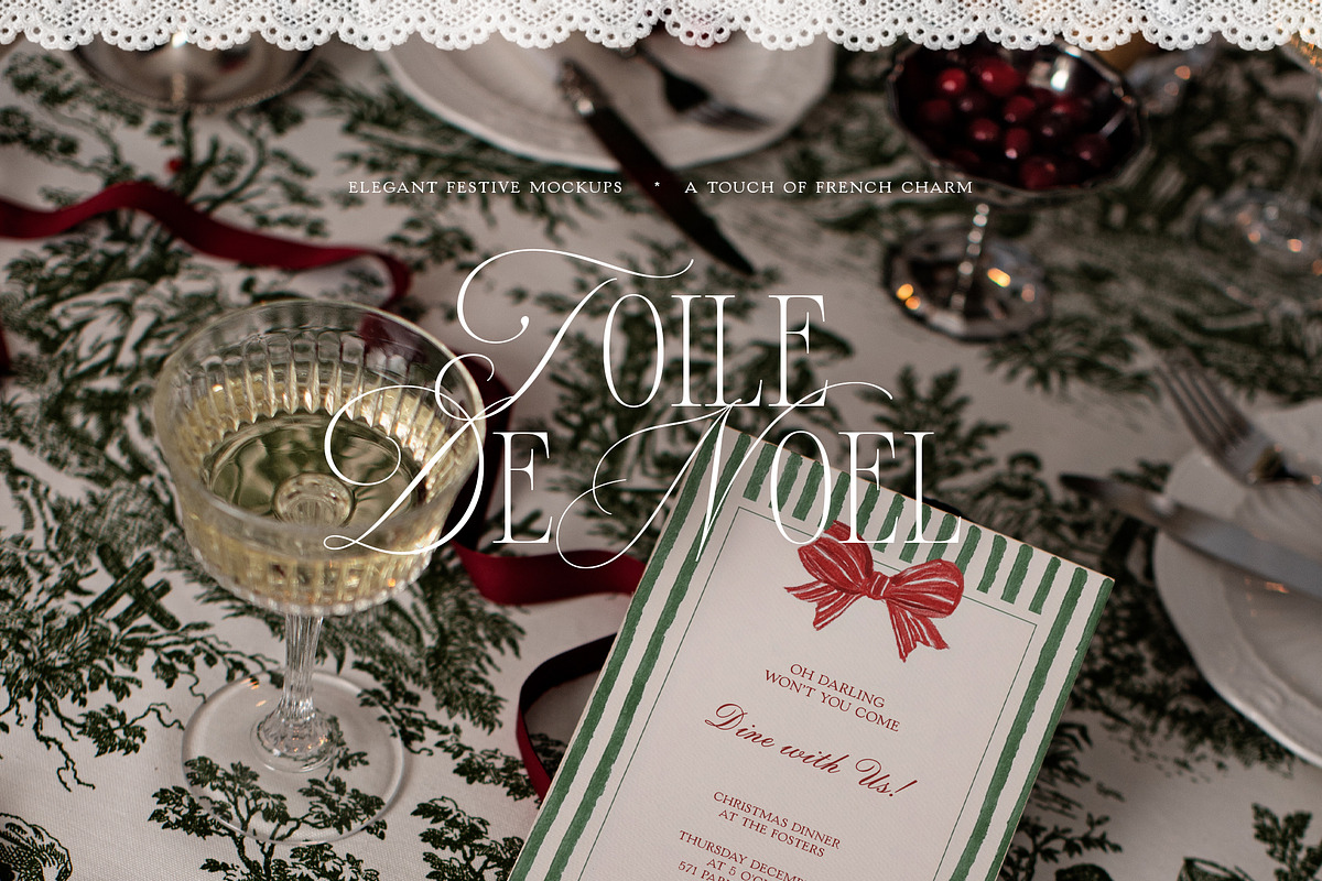 Toile De Noel Christmas Mockup, a Household Mockup by Muse Mockups (Photo 14 of 16)