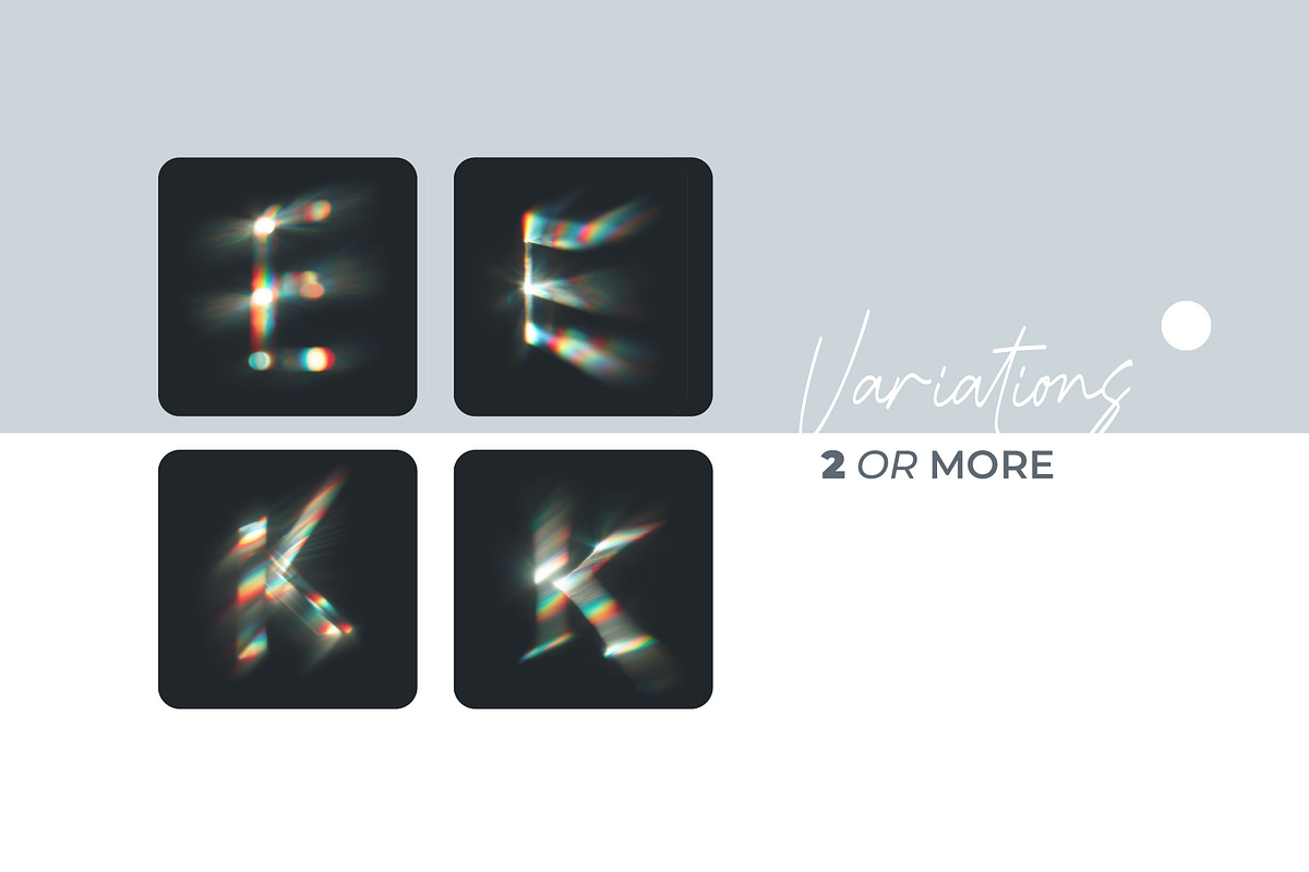 Chroma Light Letters Overlays, a Symbol Font by PhotoSpirit (Photo 2 of 8)