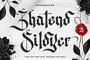 Zhatend Sildyer - Blackletter Font, a Blackletter Font by Randi Irvan | Rvandtype (Thumbnail 1 of 11)