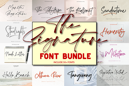 BEST SALE! The Signature Font Bundle