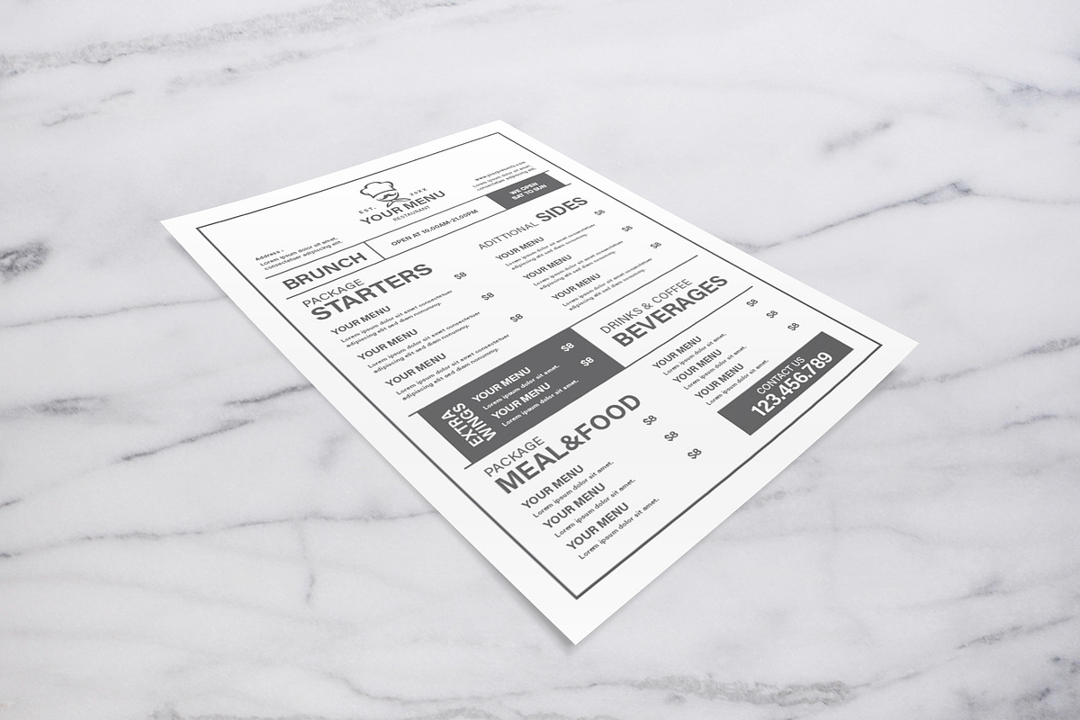 Menu Restaurant, a Flyer Template by lilyshop (Photo 2 of 2)