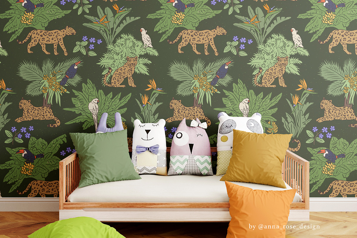Jungle Wildlife Seamless Patterns, a Pattern Graphic by Rose Design (Photo 6 of 9)