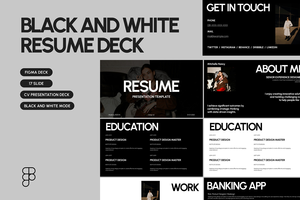 FIGMA - Resume Presentation, a Presentation Template by bonjourdsgnco (Photo 1 of 5)
