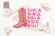 Pink Disco Cowgirl & Bachelorette, an Object Illustration by RimzStudio (Thumbnail 4 of 5)