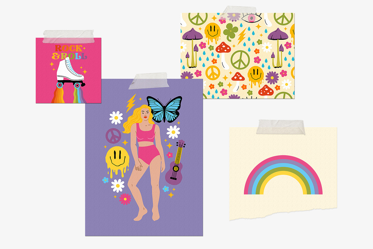 RETRO VIBES Graphics Bundle, a Person Illustration by Katerina Osa (Photo 4 of 23)