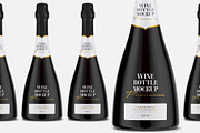Champagne Black Bottle Mockup, a Packaging Mockup by Graxaim Mock-up (Thumbnail 1 of 7)