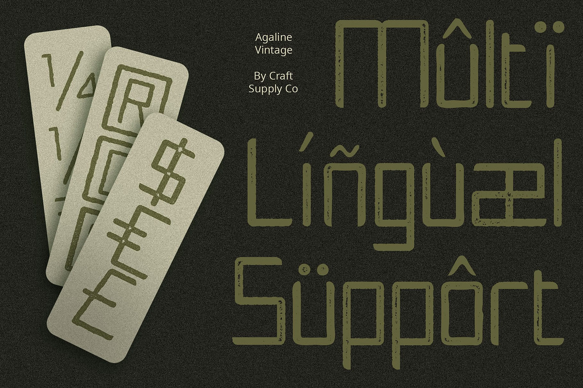 Agaline Vintage, a Sans Serif Font by Craft Supply Co. (Photo 3 of 8)