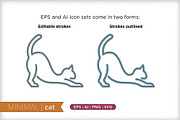 Minimal cat icons, an Outline Icon by Picture Window (Thumbnail 3 of 5)