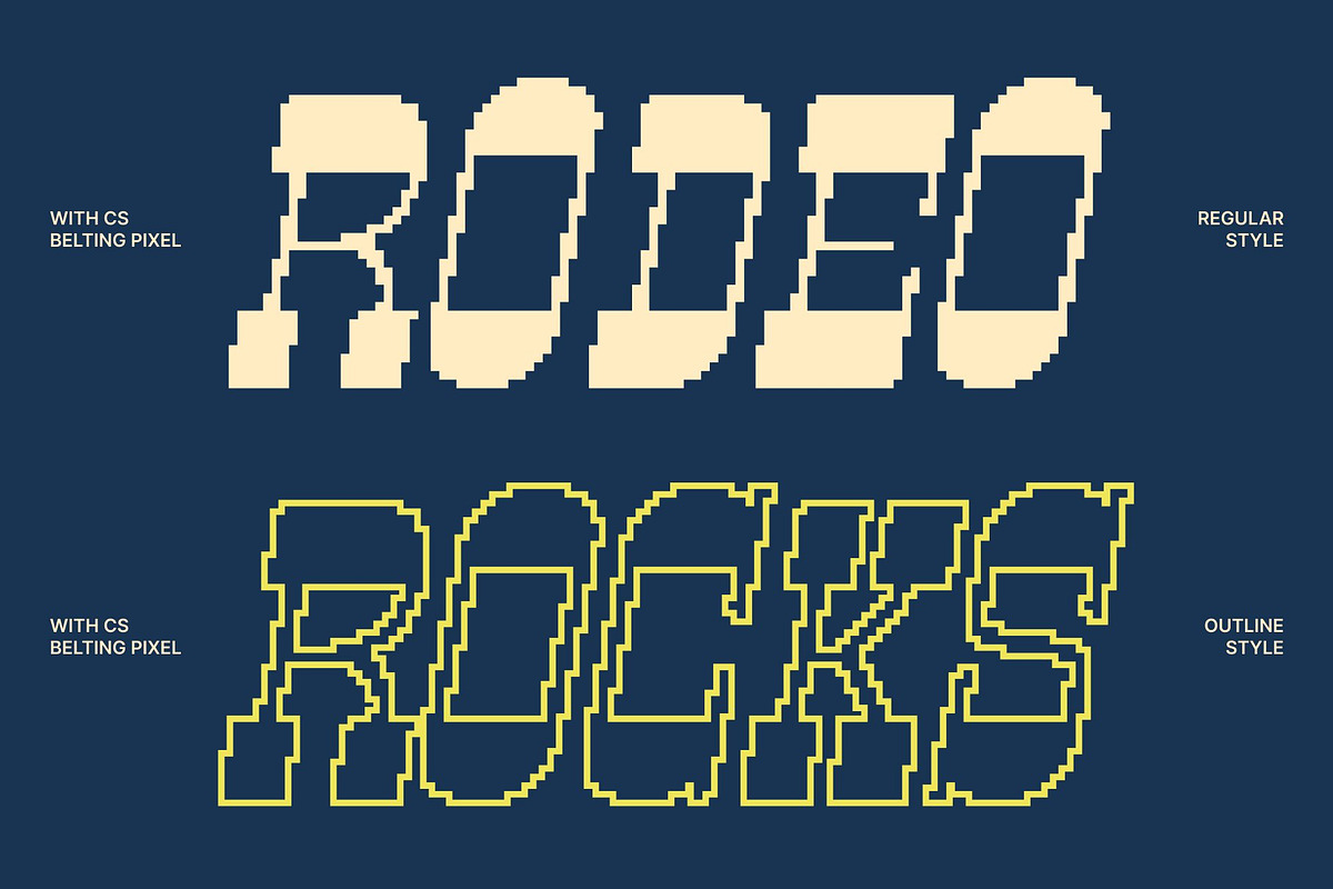 CS Belting Pixel, a Slab Serif Font by Craft Supply Co. (Photo 2 of 8)