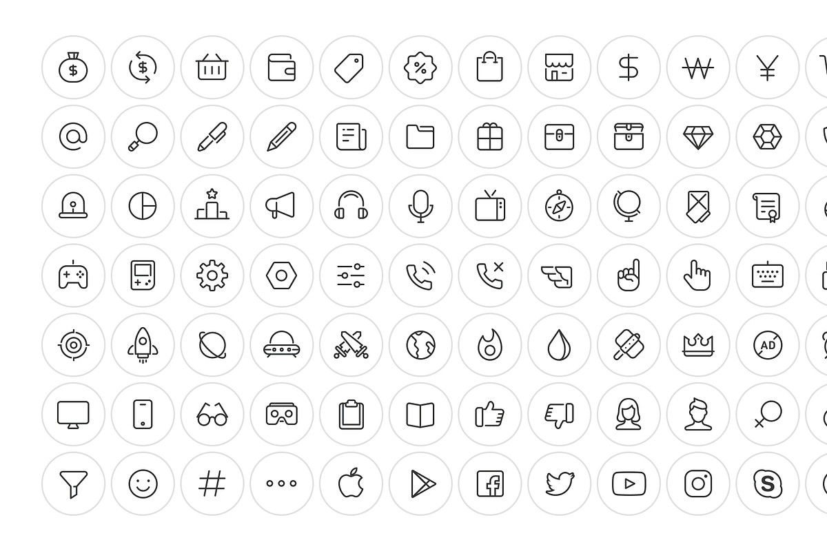 GUI - Mono Round, an UI Kit Template by LAYERLAB (Photo 29 of 32)