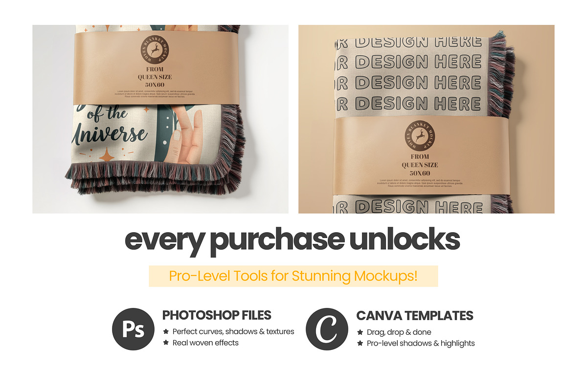 Fold Woven Blanket Mockup, an Apparel Mockup by Mockups Studio (Photo 2 of 9)