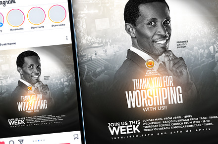 Thank you for worshiping with us psd