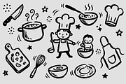 Food & Kitchen Hand-Drawn Doodle, a Food Illustration by Huza Studio (Thumbnail 3 of 10)