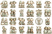 Whimsical Easter Couple Clipart, an Illustration by designcity5 (Thumbnail 2 of 5)