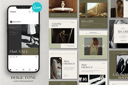 Beige tone CANVA Instagram post
