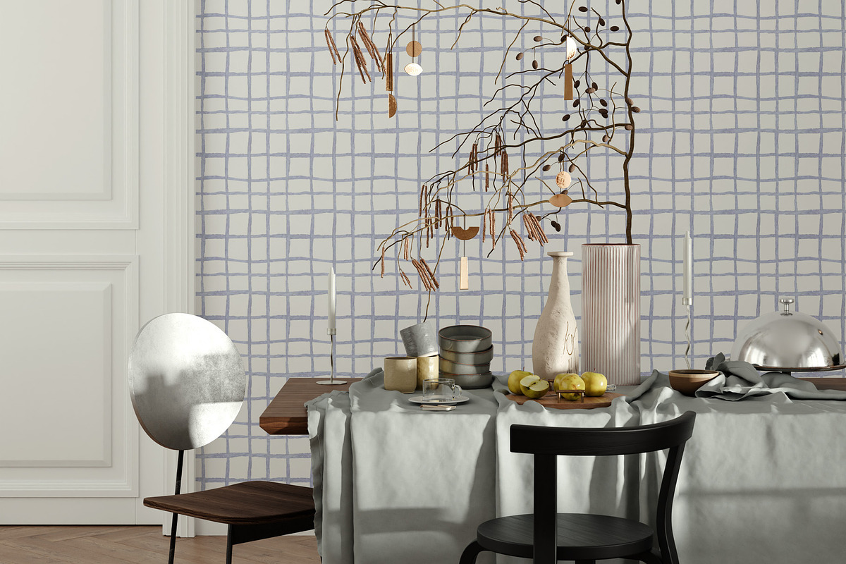 Blue Green Watercolor Patterns, a Wallpaper Graphic by Webvilla Studio (Photo 6 of 9)