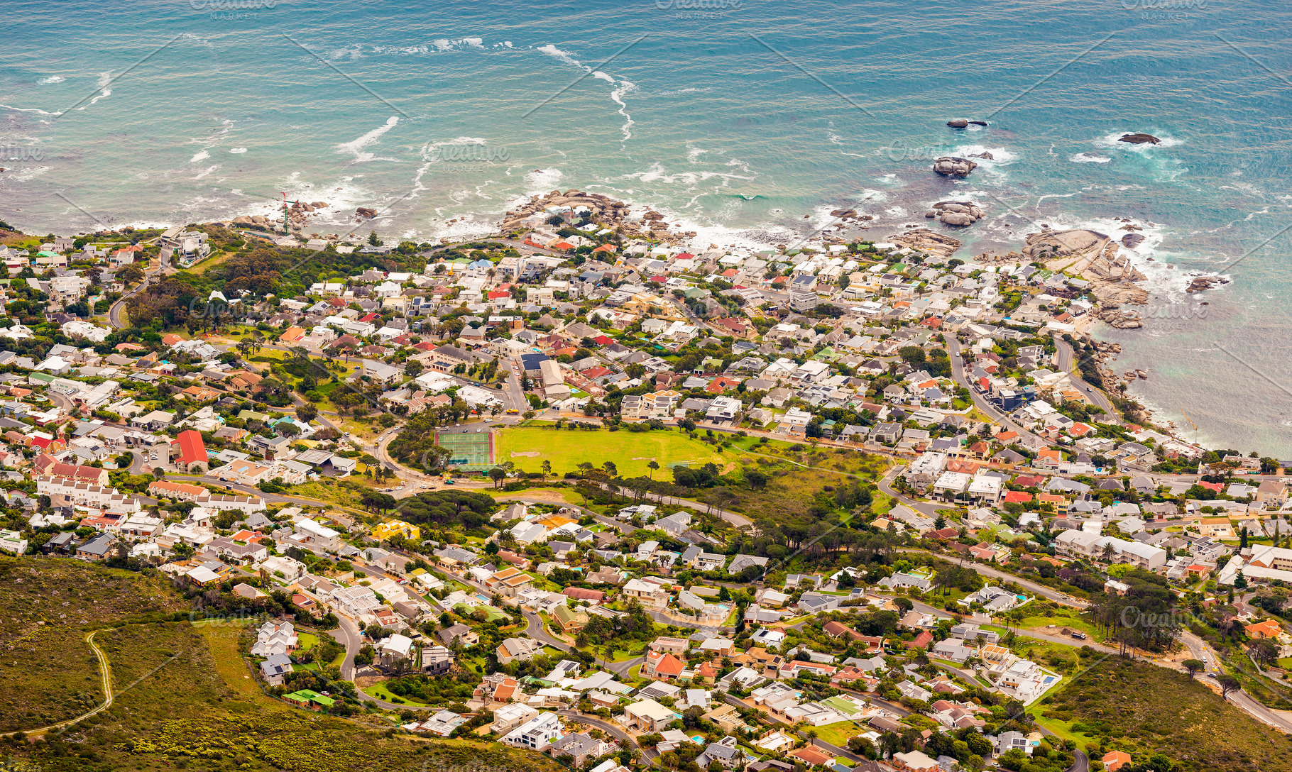 Aerial View of Camps Bay, an Architecture Photo by THP Creative