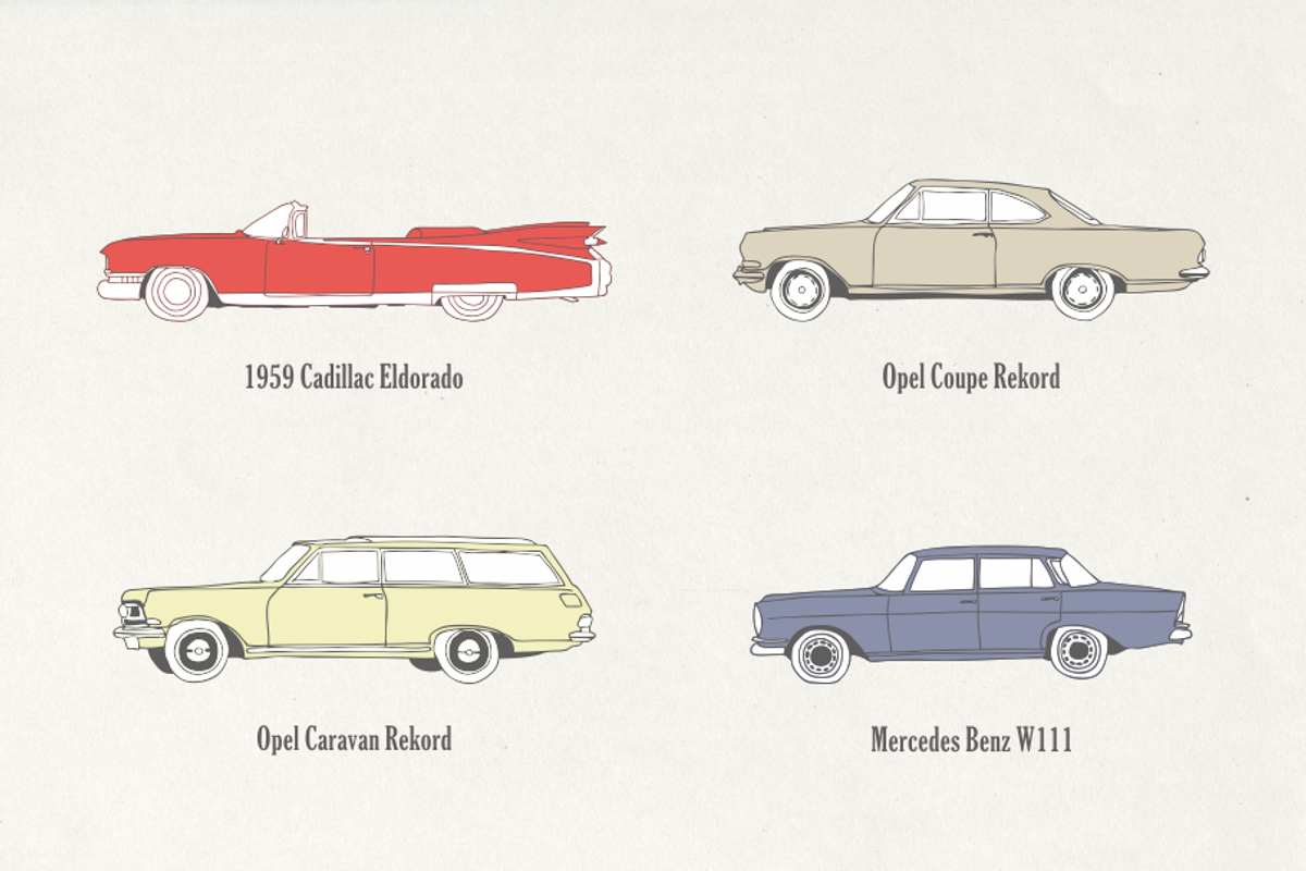 30 Vintage Cars Bundle, an Illustration by Storyteller Imagery (Photo 7 of 8)