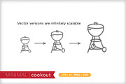 Minimal cookout icons, an Outline Icon by Picture Window (Thumbnail 4 of 5)