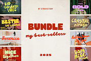 Best-sellers Vibe Fonts Bundle, a Script Font by Struvictory.art (Thumbnail 1 of 18)