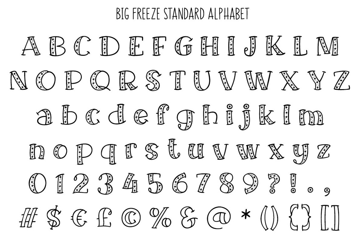 Big Freeze & Big Frost: winter fonts preview 2