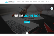 Material Design Personal Resume, a Bootstrap Template by Codetic (Thumbnail 2 of 8)