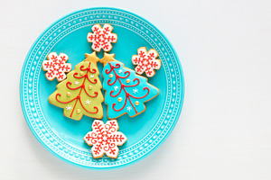 Christmas homemade snowflake cookies