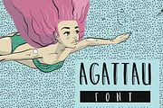 Agattau font + pattern + borders, a Sans Serif Font by PATCHPO (Thumbnail 1 of 7)