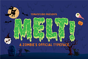 Halloween Zombie Fonts | Melt!, a Font by tomatstudio (Thumbnail 1 of 11)