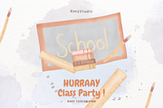 Watercolor Back to School Clipart, an Illustration by RimzStudio (Thumbnail 2 of 5)