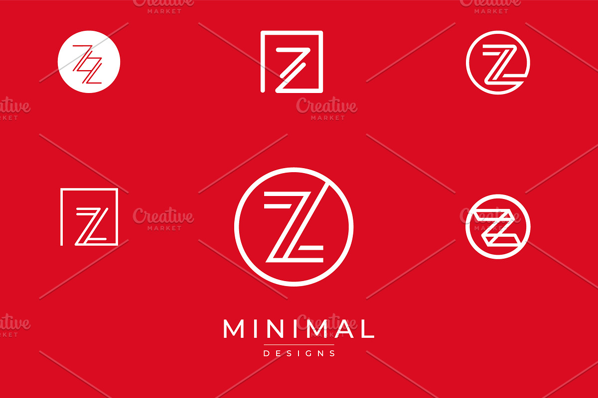 Monogram icon logo Bundle Z, a Branding & Logo Template by idesign_4u