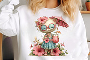 Whimsical Summer Cats Clipart, an Illustration by SinaCreation (Thumbnail 6 of 9)