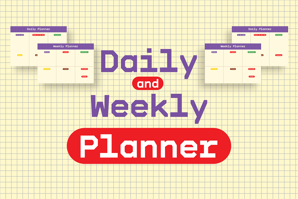 Colorful Weekly & Daily Planner, a Templates & Theme by Doomleaf (Photo 1 of 4)