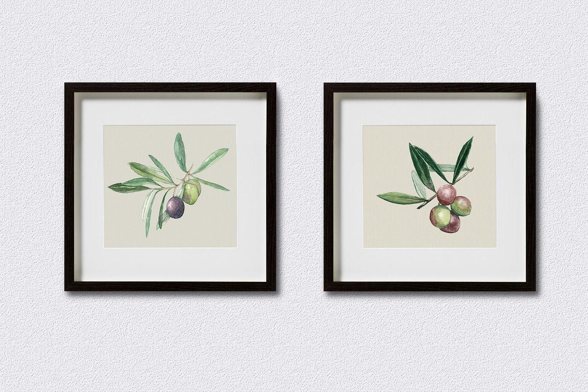 Watercolor Olive Branch Graphic Set, a Food Illustration by In the clouds (Photo 6 of 7)